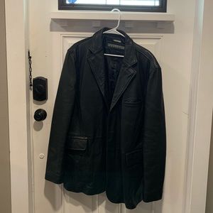 Men’s XXL Kennth Cole 100% Leather Black Jacket